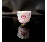 Juego de té de porcelana china vintage hermosa e inusual para los amantes del té Puer Oolong Kung Fu Tieguanyin Flower Green Tea Travel Tea Set para amantes del té (rosa)