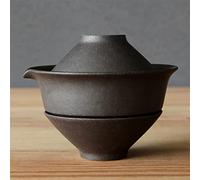 Juego de té de Taza de té de cerámica Japonesa, vajilla de Viaje portátil para Kung Fu, 1 Olla + 2 Tazas, Taza de Agua para la Oficina en casa, vajilla Vintage Gaiwan