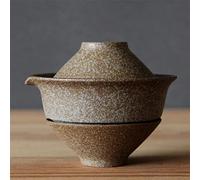 Juego de té de Taza de té de cerámica Japonesa, vajilla de Viaje portátil para Kung Fu, 1 Olla + 2 Tazas, Taza de Agua para la Oficina en casa, vajilla Vintage Gaiwan