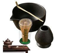 Juego de té japonés genérico - kit de preparación de matcha ceremonial, auténtico cuenco Chawan, soporte de cucharada de batidor de bambú