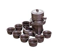 Juego de Te Juego de té semiautomático con piedra arcilla morada for moler creativo kung fu, suministros creativos for ceremonias del, taza(01)