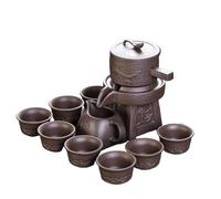 Juego de Te Juego de té semiautomático con piedra arcilla morada for moler creativo kung fu, suministros creativos for ceremonias del, taza(03)