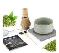 Juego de té macha de 7 piezas, con cuchara de matcha, soporte para batidor, batidor de bambú matcha, pala, colador, accesorios de matcha, ceremonia de té tradicional japonesa, el mejor regalo para los