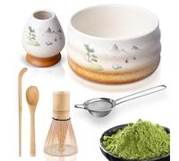 Juego de te Matcha, 6 Piezas Kit de Té Matcha Japonesa, Batidor de Matcha Japonés, Matcha Set Mtacha Kit Tazón de Matcha, Match Kit, Matcha Set, Te Matcha Kit, Set Te Matcha Kit