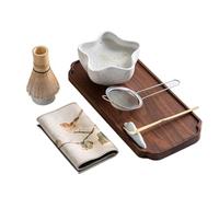 Juego de té Matcha - Cuenco de batidor tradicional, kit de utensilios ceremoniales - Auténtico juego de preparación matcha con cuchara y cuenco de batidor de , diseño artesanal para relajante