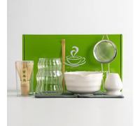 Juego de té Matcha estilo japonés auténtico kit completo ceremonia 7 piezas con batidor cuenco cuchara tarro pico vertido y vaso artesanía exquisita listo para usar en elegante caja regalo