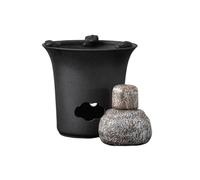 Juego De Té Para Adultos Calentador De Tetera Negro Alumbre Hecho A Mano Cerámica, Estufa Té Retro, Portavelas, Soporte Para, Juego Juegos De Té Portátiles(Type-A)