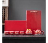 Juego De Té Para Adultos Juego De Té Kung Fu, Una Tetera Y Cuatro Tazas, Taza, Conjunto Con Caja Regalo, Juegos Cerámica Juegos De Té Portátiles(Type-C)