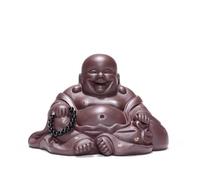 Juego De Té Para Adultos Juego Té Chino Zisha Decoración Yixing Hecha A Mano Arcilla Púrpura Mascota Estatua Buda Maitreya Figura Adornos Escultura Artesanal Juegos De Té Portátiles