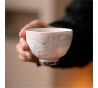 Juego De Té Para Adultos Tazón Té Hecho Mano Taza Para Meditación Personal Viaje Portátil, Juego, Tazas Maestras, Con Flor Amor Y Mariposa Tallada En Sombra 100ml Juegos De Té Portátiles