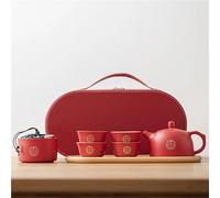 Juego De Té Para Adultos Tetera Con Filtro Hecha A Mano, Caja De Regalo Almacenamiento Té Belleza, Exquisita Y Taza Cerámica Portátil, Juego Boda Juegos De Té Portátiles(Type-B)