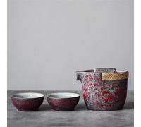 Juego De Té Para Adultos Teteras Cerámica Con 2 Tazas Juegos Té Juego Chino Vajilla Juegos De Té Portátiles(C)