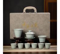 Juego De Té Para Adultos Una Maceta Seis Tazas Con Coche Juego Té Cerámica Portátil Regalo En Caja Accesorios Para La Ceremonia Del Chino Juegos De Té Portátiles(E)