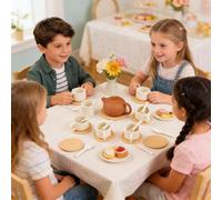 Juego De Té para Niñas Pequeñas | Utensilios de Cocina de Juguete - Set De Hora del Té De Princesas - para Niños Y Niñas En De Juego Cumpleaños Vacaciones Sala De Guardería Hogar