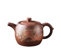 Juego De Té Teteras Hecho A Mano, Barro Zhu, Patrón De Dragón, Juego Té Con Infusor, Tetera Arcilla Púrpura Yixing, Gran Capacidad, Flores Y Pájaros Juegos De Té Para Adultos(Type-C)