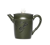 Juego De Té Teteras Original Mineral Clorito Sección De Bambú Tetera Kung Fu Juego Té 10x8,8 Cm Arena Púrpura Tallada A Mano Juegos De Té Para Adultos