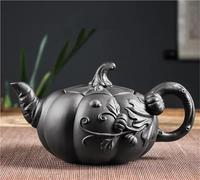 Juego De Té Teteras Tetera Con Filtro Hecha A Mano, Juego De Té Arena Púrpura, Arcilla Yixing 780ml, Olla Calabaza Gran Capacidad, Barro Zhu Juegos De Té Para Adultos(Type-B)