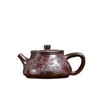 Juego De Té Teteras Tetera De Barro Zhu Púrpura Con Filtro, Juego Té Zisha, Teteras Arcilla 90ml, Doble Línea Hecha A Mano Flor Ciruelo Cruda Juegos De Té Para Adultos