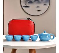 Juego De Té Teteras Tetera De Kung Fu, Práctico Juego Té Viaje, Una Olla, Cuatro Tazas, Bolsa Portátil Juegos De Té Para Adultos(Type-B)