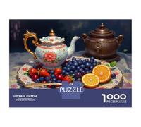 Juego de té Vintage Still Life 1000 Piezas Paquete De Puzzle Puzzle Cartón Extra Grueso - Favorito De Coleccionistas, Relajación Mental, Regalo Genial para Viajes O Fiestas 38x26cm/1000pcs