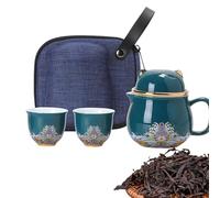 Juego de teapot portátil, juego de té de cerámica Cat Set de té de porcelana, Shockproof Tea Cups, Cat Ceramic Teapot Set with Cups and Tea Strainer for Travel and Picnic, Shockproof