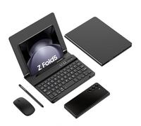 Juego de teclado y mouse compatible con Huawei Mate XS/Mate X2/Mate XS2/Mate X3 Mate X5, teclado con soporte protector de metal + mouse + bolígrafo de escritura (negro)