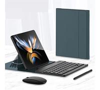 Juego de teclado y mouse con S Pen compatible con Huawei Mate X6/X5/X3/Xs2/X2, teclado con funda de cuero plegable + mouse + bolígrafo de escritura (verde)