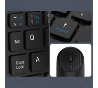 Juego de teclado y ratón inalámbricos Bluetooth de 2,4 g con carga tipo C, apto para teléfonos móviles y tabletas, plegable.