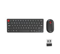 Juego de teclados delgados con silencios, receptor de 2,40 G, diseño de 64 teclas para computadora, portátil, ideal para viajes