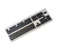 Juego de teclas Black Knights de 115 teclas EDMs de altura de doble disparo PBT para mejorar la escritura en computadoras y portátiles, teclas Black Knight