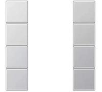 Juego de teclas Jung KNX AL2504TSA - 4 velocidades, enganche, mate, aluminio,...
