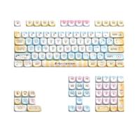 Juego de teclas sublimadas de 112 teclas de animales de dibujos animados para teclado mecánico 68/75/84/98/104 teclas sublimadas