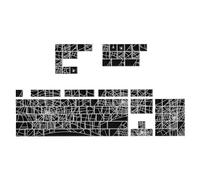 Juego de teclas temáticas de telaraña con leyendas sublimadas por calor, textura cómoda para impresión de sublimaciones de calor de uso diario 96/98/100/104/108