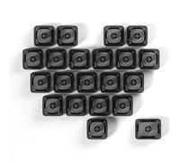 Juego de teclas transparentes de 21 piezas, retroiluminadas, azules, transparentes, repuesto para teclados mecánicos MX, teclado para juegos
