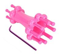 Juego de telares de carrete de punto de 2 piezas, herramienta de tejer de bricolaje de doble cabeza, gancho de ganchillo, telares de carrete de arreglo de flores, herramienta