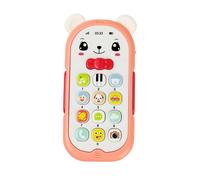 Juego de teléfono de juguete, juego de imitación telefónico con luces y sonidos - juguete educativo musical - para casa de viaje, cochecito de juego, niña, niño, guardería, regalo de cumpleaños