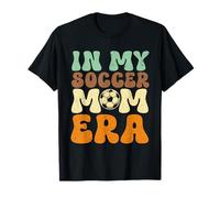 Juego de temporada de fútbol de In My Soccer Mom Era Groovy Football Mama Camiseta