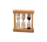 Juego de temporizador triple de madera con reloj de arena - Temporizador de arena de 1+3+5 o 3+5+7 minutos para cocinar, aula y gestión del tiempo - Decoración de escritorio retro sin pilas (B 1+3+5)