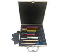 Juego de tenedor de afinación Solfeggio 10 piezas, material de aleación de aluminio, chakra de sonido terapéutico, bases de goma, mazos de madera y caja de almacenamiento