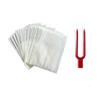 Juego de tenedor y bolsa de fresa, 200 piezas (100 tenedores + 100 bolsas), herramienta de cosecha de jardinería, diseño ergonómico para frutas delicadas, jardineros domésticos