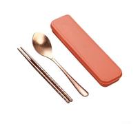 Juego de tenedor y palillos de titanio puro adecuado para entusiastas del aire libre, viajeros y defensores de la sostenibilidad (F C)