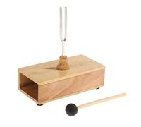 Juego de tenedores de afinación de 440 Hz con caja resonante de madera y bola de martillo para terapia musical y experimentos acústicos