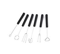 Juego de tenedores para fondue de acero inoxidable de 6 piezas, herramienta de inmersión perfecta para compartir dulces con queso y chocolate en casa o aire, elegantes accesorios para postres
