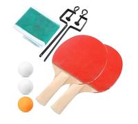 Juego de tenis de mesa con 2 raquetas, 3 pelotas, red y soportes para red, kit de ping pong completo para niños, adolescentes y adultos, juego de interior o exterior, ping pong de mesa, mesa universal