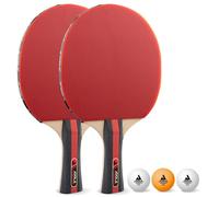 Juego de tenis de mesa JOOLA Rosskopf 2 TT raqueta completa 3 bolas cóncavas