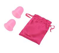 Juego de Terapia de Ventosas, 2 Uds. de Ventosas de Silicona para el Cuidado de la Salud, Copa de Masaje para el Cuerpo, para Aliviar el Dolor, Copa de Masaje Al Vacío, Anticelulitis, Alivio(rosado)