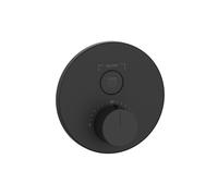 Juego de termostato Gessi HI-FI listo para montar, con pulsador de encendido/apagado. 1 vía, 38711299, Color: Negro Mate