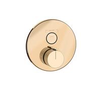 Juego de termostato Gessi HI-FI listo para montar, con pulsador de encendido/apagado. 1 vía, 38711735, Color: Bronce cálido PVD