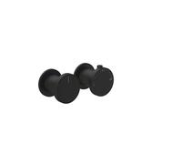 Juego de termostato listo para montar Gessi Origini, cartucho deflector de 3 vías, salidas a la izquierda y en la parte superior de la UPK, montaje en pared, 66136299, Color: Negro Mate