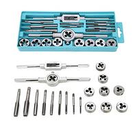 Juego de Terrajas y Machos de 20 Piezas, Tarrajas y Machuelos Troqueles de Tornillo Juego de Herramientas Manuales para Cortar Roscar y Moldear Tuercas Pernos M3-M12